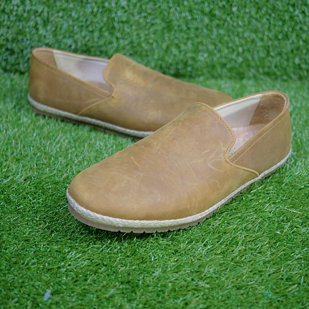 Patara Tobacco Leather Seeker Slip-On Shoes - Men's Size 11
